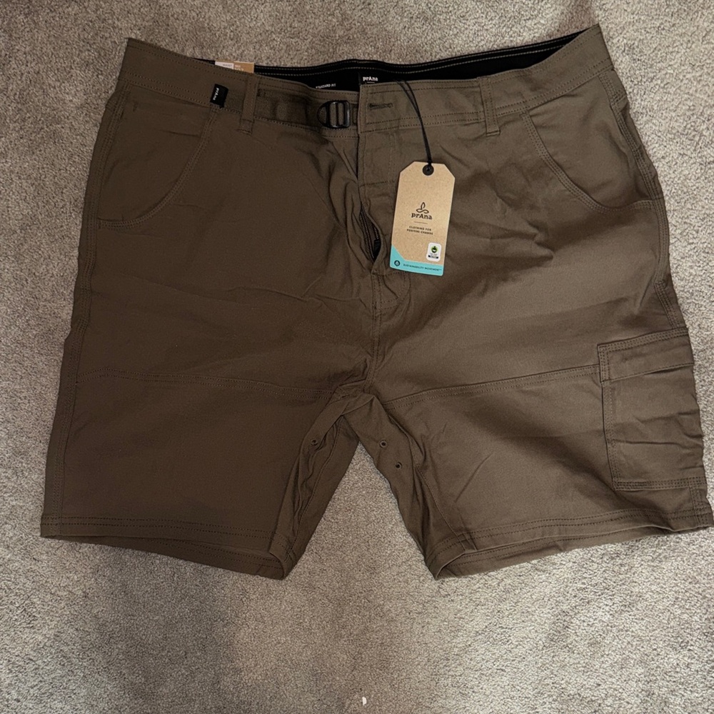 Prana Men's Olive Cargo Shorts